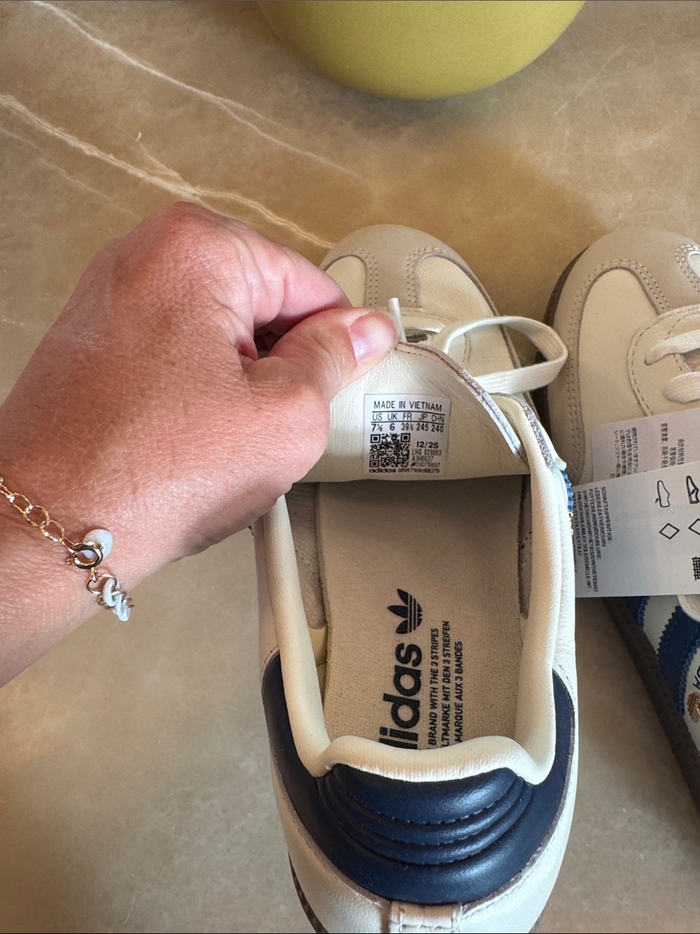 adidas Samba Shoes - White and Navy - Picture 7 of 8